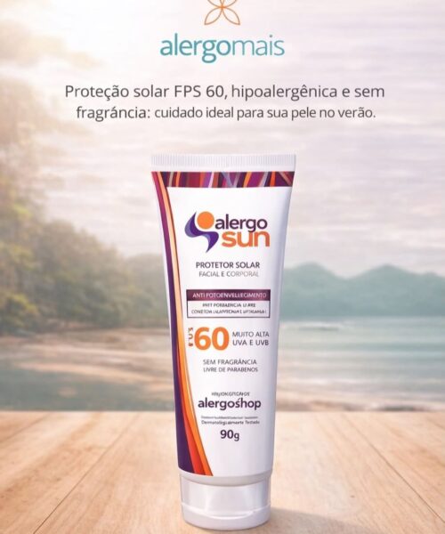 Protetor Solar Facial e Corporal Hipoalergênico FPS 60